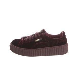 Fenty Puma velvet burgundy sneakers
